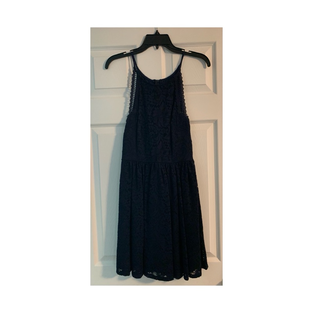 Sequin Hearts Navy Mini Dress